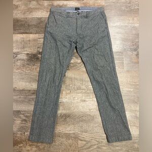 Grey J Crew Brushed Twill Pants 484 Slim 34x32